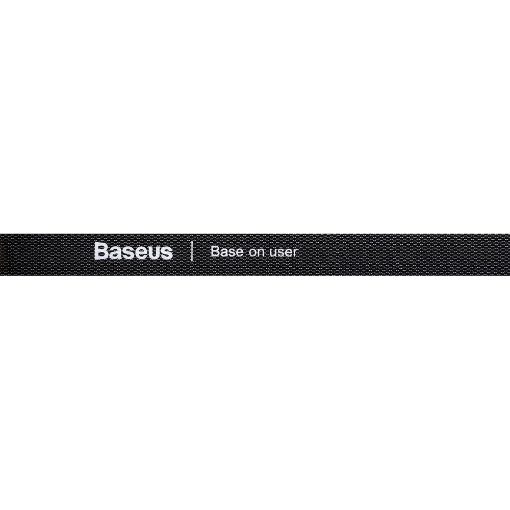 Organisateur de câbles Velcro Baseus Rainbow Circle, Sangles en boucle et crochet 3m, Ruban adhésif Velcro ACMGT-F01 - Noir