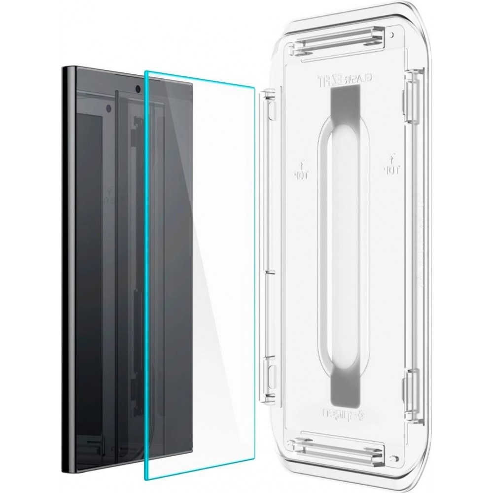 Pack de 2 vitres de protection Spigen Glas.tR EZ Fit avec syst&egrave;me d'installation facile - Galaxy S24 Ultra