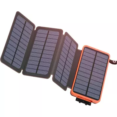 Panneau solaire pliable batterie externe Power Bank 20000 mAh - Orange