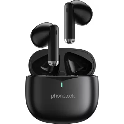 PhoneLook Pods 2 - Ecouteurs Bluetooth 5.3 sans fil TWS In-Ear ENC + boîte de chargement - Noir