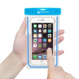 Pochette étanche waterproof pour smartphone avec capacité tactile PhoneLook - Bleu