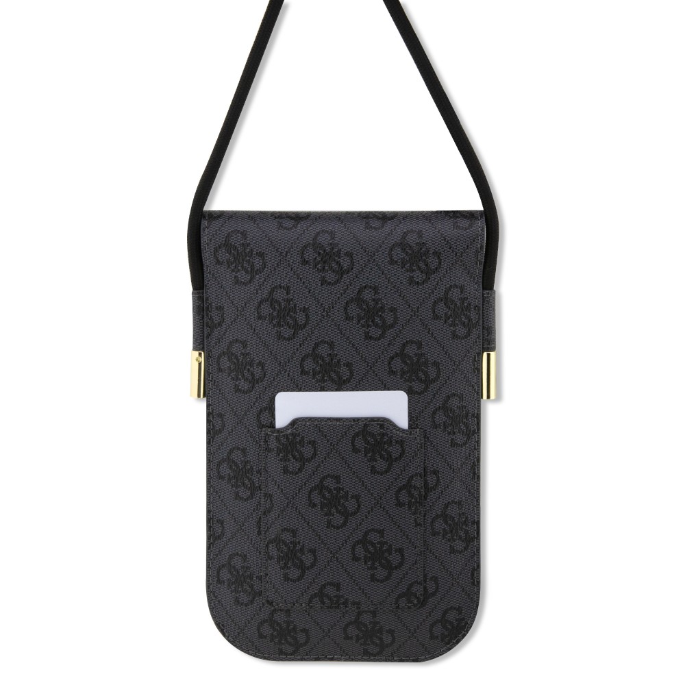 Pochette universelle Guess avec lanière bandoulière et porte-carte intégrés - Noir