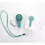 Pocket mini Hand-Ventilator für Unterwegs - Stärke einstellbar 3 stufig mit Akku - Dunkelgrün