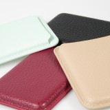 Portes-cartes MagSafe magnétique en cuir végan avec aiment fort - Beige