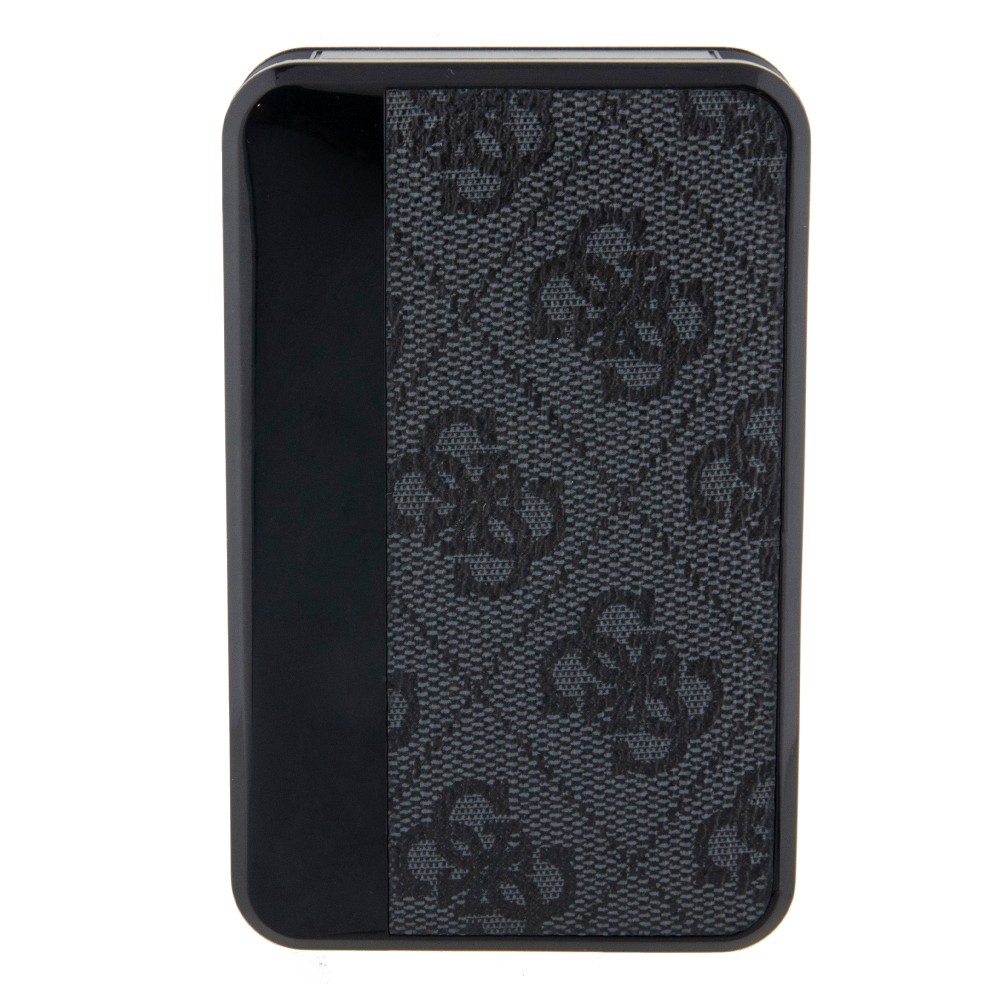 PowerBank Guess kompakt 10000mAh Leinwand Kunstleder mit Monogramm tragbare Ladegerät und Autonomieanzeige - Grau