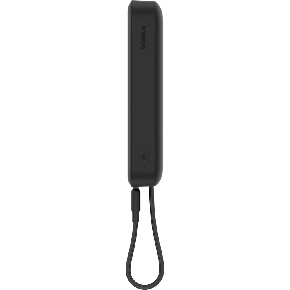 Powerbank Magnétique Baseus 10000mAh 20W avec Câble Lightning Intégré et Câble USB-C 60W - Noir