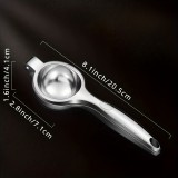 Manuelle Zitruspresse aus Edelstahl f&uuml;r Zitrone und Limette - Silber