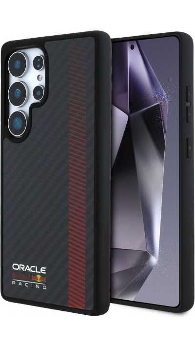 Coque Samsung Galaxy S25 Ultra - Red Bull Racing Carbon Powerbar MagSafe - Noir