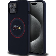 iPhone 14 Case H&uuml;lle - Red Bull Racing MagSafe Silikonh&uuml;lle mit rotem Ring - Marineblau
