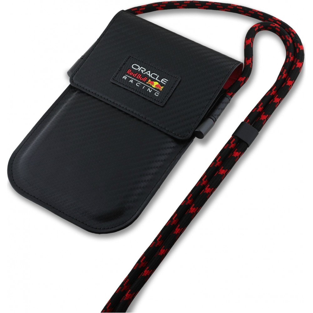 Red Bull Racing pochette universelle look carbon - Noir