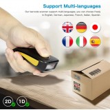 Scanner à main portable 1D - 2D Bluetooth - 2.4G sans fil scanner QR-codes et code-barres