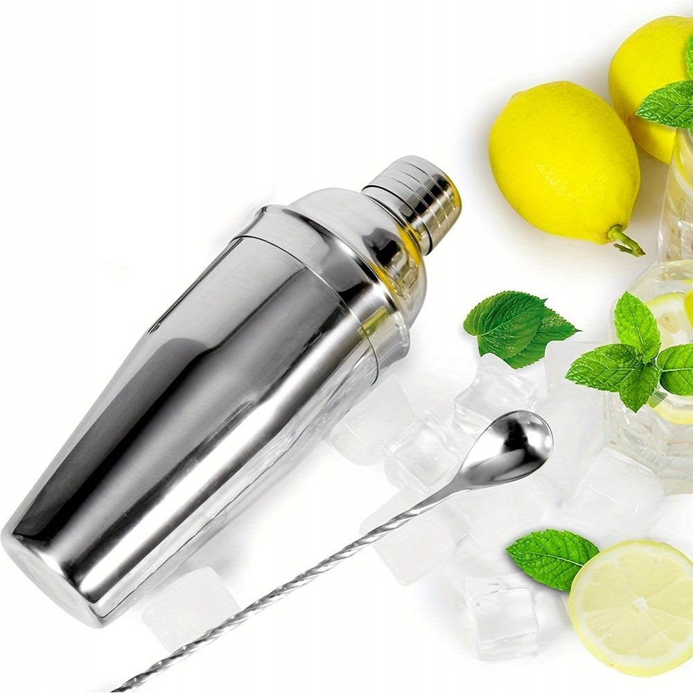 Komplettset (5 Teile) Cocktailshaker - Edelstahl Barwerkzeuge für Mixologie - Silber