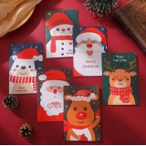 Set de 6 cartes de vœux de Noël mignonnes et chaleureuses Merry Christmas