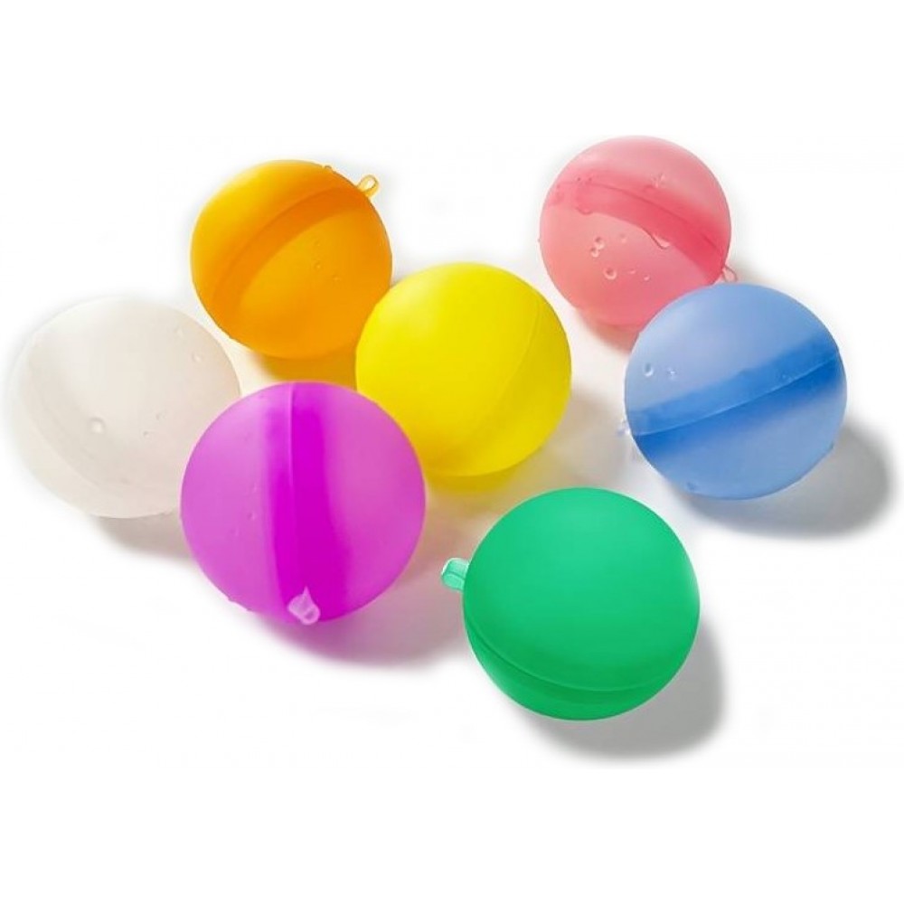 Wiederverwendbare Silikon-Wasserbomben (7-teiliges Set) mit Magnetverschluss - Multicolor