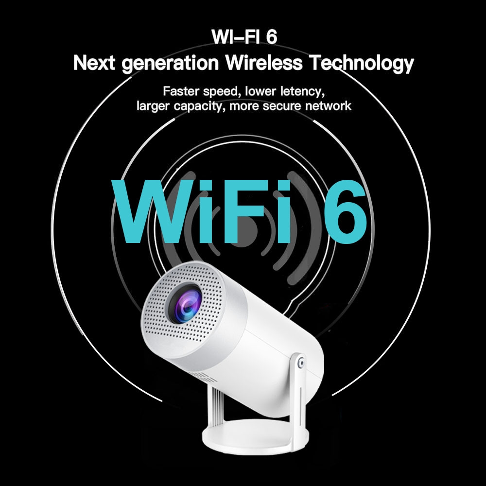 Smart Projecteur HD MG50 Multimédia LED Home Cinema avec Screen Mirroring (Android 12, Wi-Fi 6)