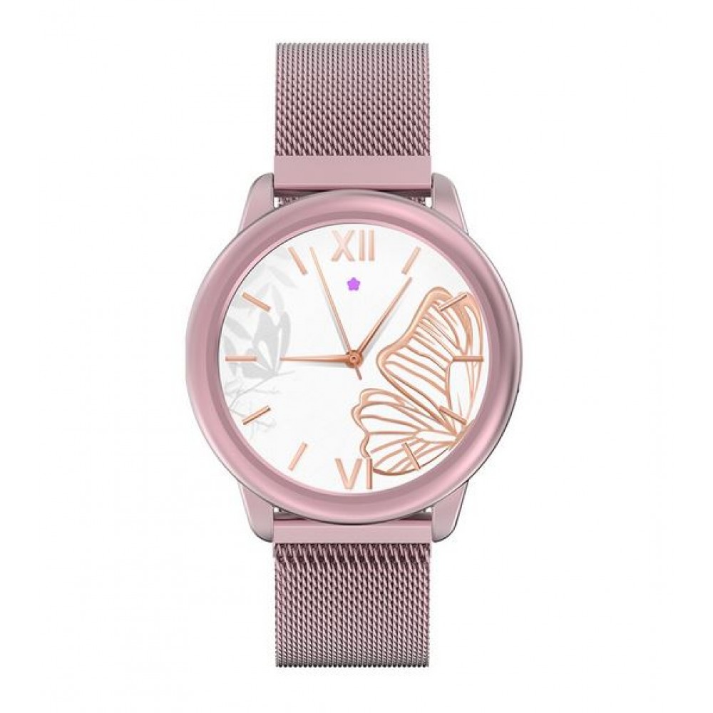 Smart Watch HDT8 montre intelligente avec bracelet milanais taille universelle - Rose