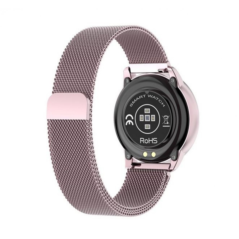 Smart Watch HDT8 montre intelligente avec bracelet milanais taille universelle - Rose