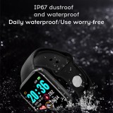 Smart Watch FitPro Y68 - Montre connectée avec écran tactile et programmes de sport / fitness - Rose