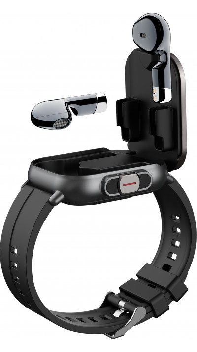 GeiLiVity TWS Ohrhörer Smartwatch Sport Tracker Musikspiel Nachrichtenanzeige USB Aufladung