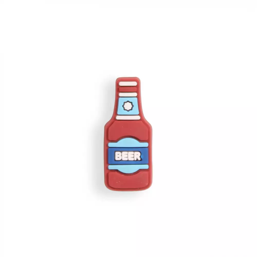 Charm bijou 3D pour coque avec trous style Crocs - Beer Bottle