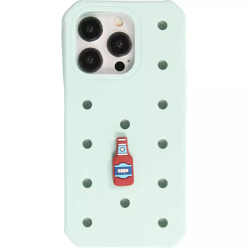 Charm bijou 3D pour coque avec trous style Crocs - Beer Bottle