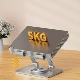 360&deg; verstellbarer Aluminium Tablet- und iPad-St&auml;nder - Silber