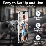 MagSafe 360° Magnetischer Telefonhalter mit verstellbarem Magnet für Fitnessstudio oder Metallhalterung - Schwarz