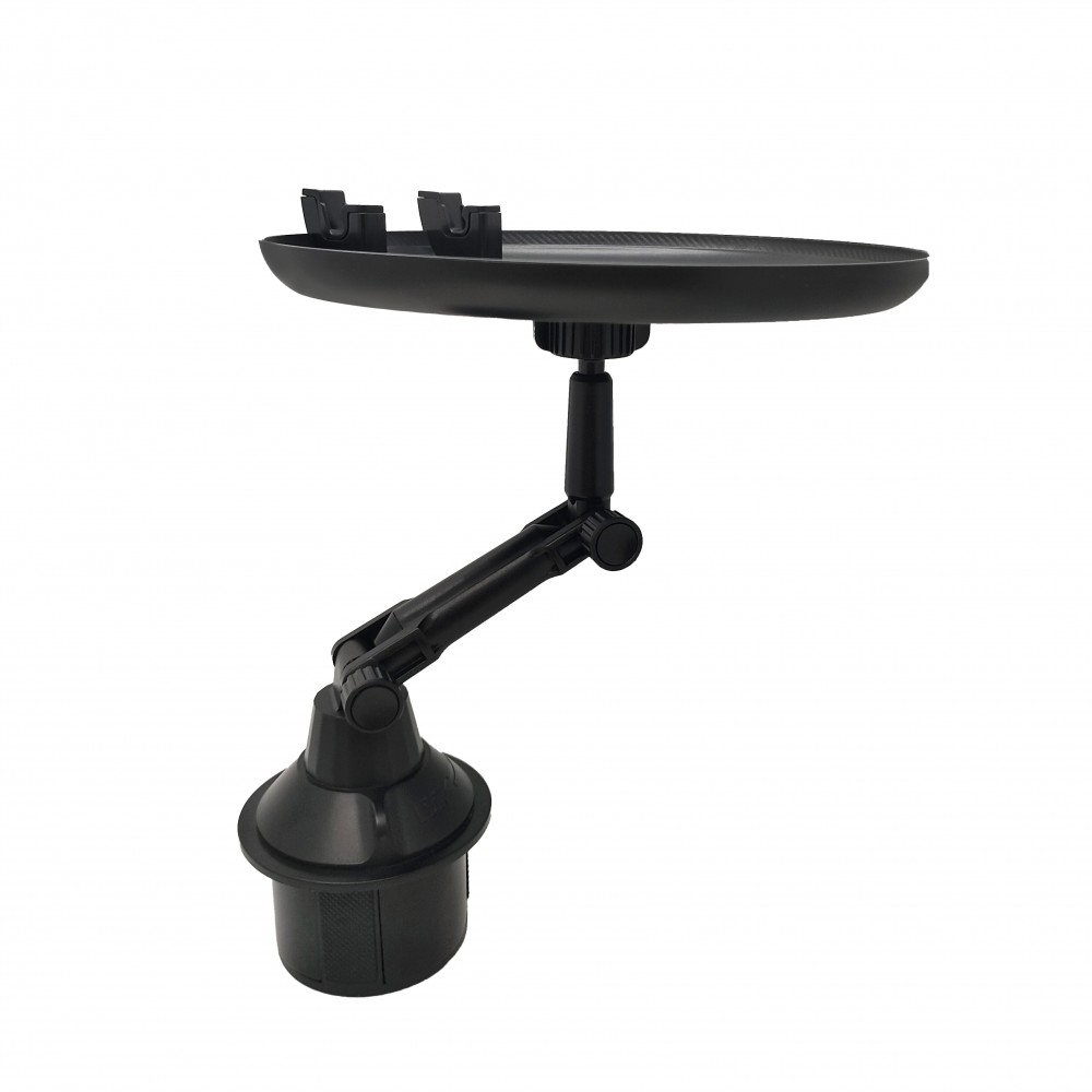 Support universel pliable avec assiette pour la voiture avec emplacement pour le téléphone - Noir