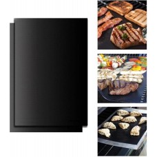Tapis de cuisson barbecue (BBQ) grillades résistants à la chaleur pour viande, poisson et légumes (2 pièces)