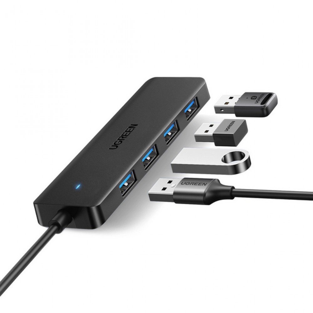 Ugreen Hub USB-A à 4 ports Multiport Highspeed 5Gbps extra plat 4x USB-A 3.0 plug and play - Noir