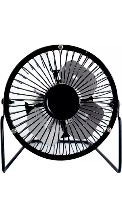 USB Tisch-Ventilator kompakt & schwenkbar für Zuhause/Büro/Unterwegs - Schwarz
