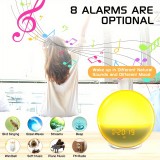Wake-up Light réveil alarme digital avec lumière LED simulateur d'aube lumière naturelle