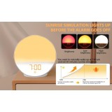 Wake-up Light réveil alarme digital avec lumière LED simulateur d'aube lumière naturelle