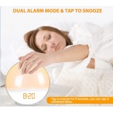 Wake-up Light réveil alarme digital avec lumière LED simulateur d'aube lumière naturelle