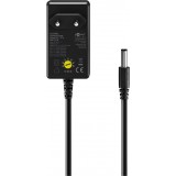 Alimentation universelle Goobay 3V&ndash;12V max. 3,6W adaptateur secteur r&eacute;glable avec 12 embouts - Noir
