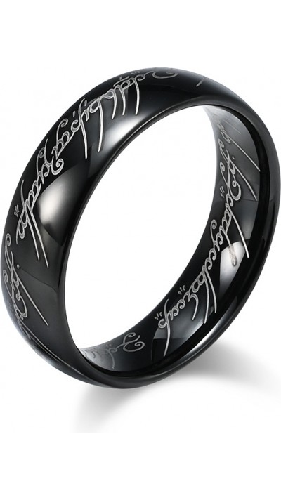 Der Herr der Ringe gravierte Macht-Ring (US-Gr&ouml;sse 8) - Schwarz