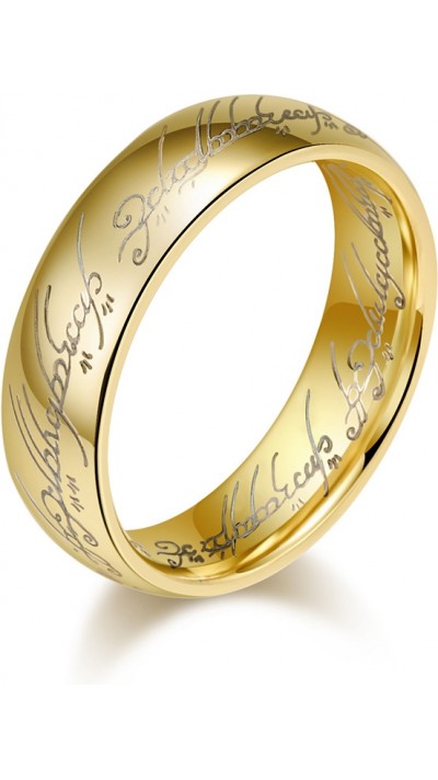 Der Herr der Ringe gravierte Macht-Ring (US-Gr&ouml;sse 9) - Gold