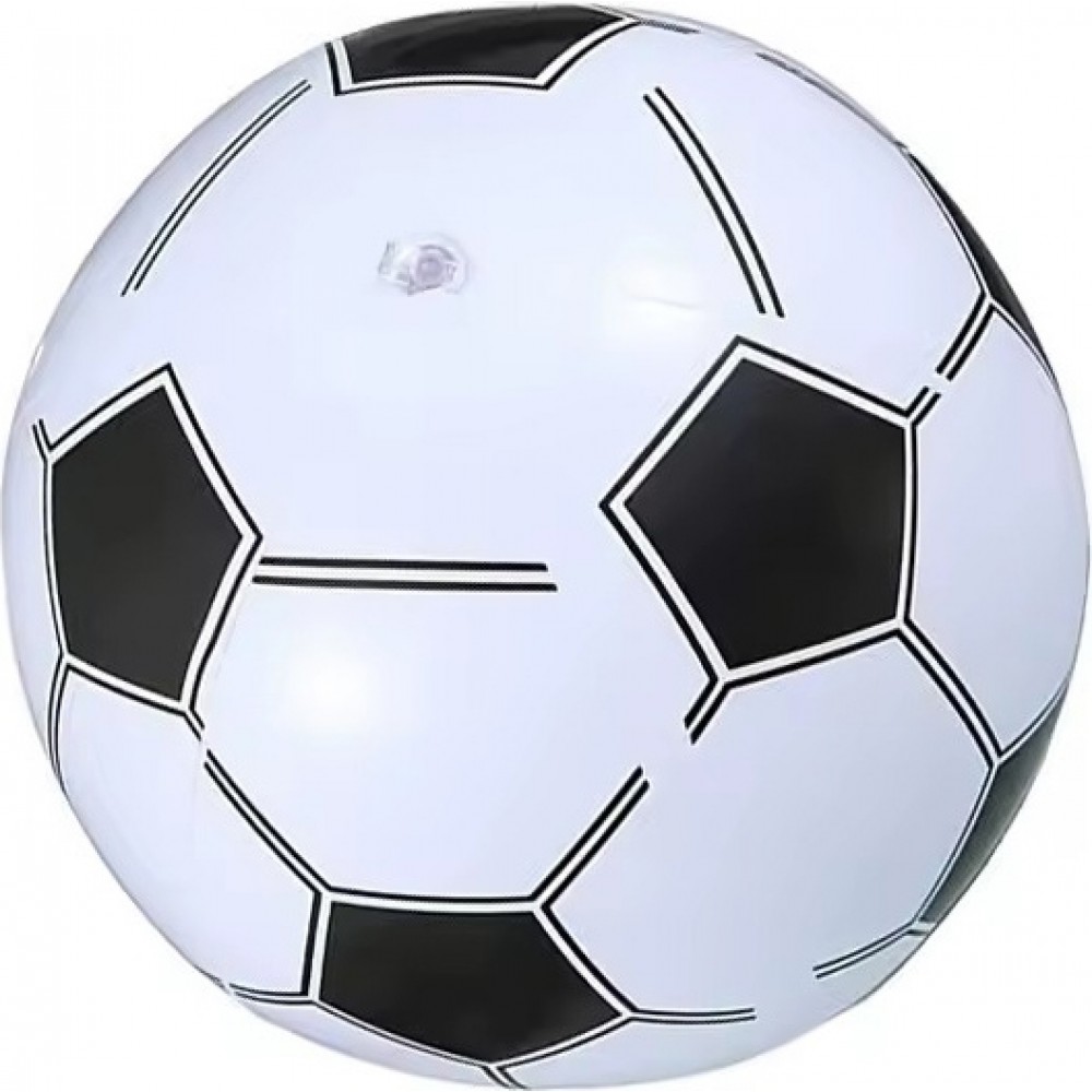 Aufblasbarer Strandball Fussball Design kreativ für Party Dekoration Training und Outdoor Freizeit - Weiss