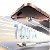 Baseus Dynamic 4 Pro câble magnétique charge rapide USB-C 100W (1m) - Blanc