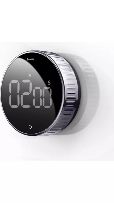 Baseus Heyo Rotation Countdown Timer - Minuteur électronique rotatif précis ACDJS-01 - Noir
