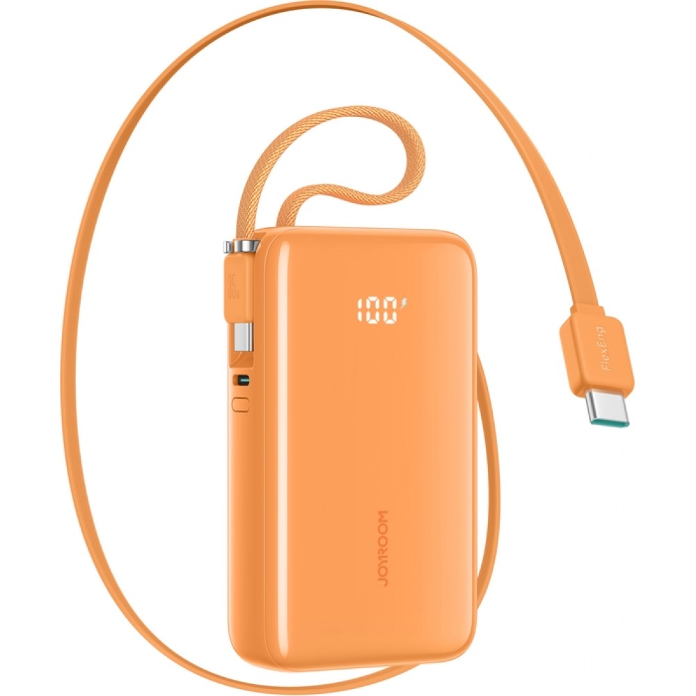 Joyroom JR-PR2L Powerbank 10000mAh 35W mit integrierten USB-C-Kabeln - Orange