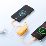 Joyroom JR-PR2L Powerbank 10000mAh 35W mit integrierten USB-C-Kabeln - Orange