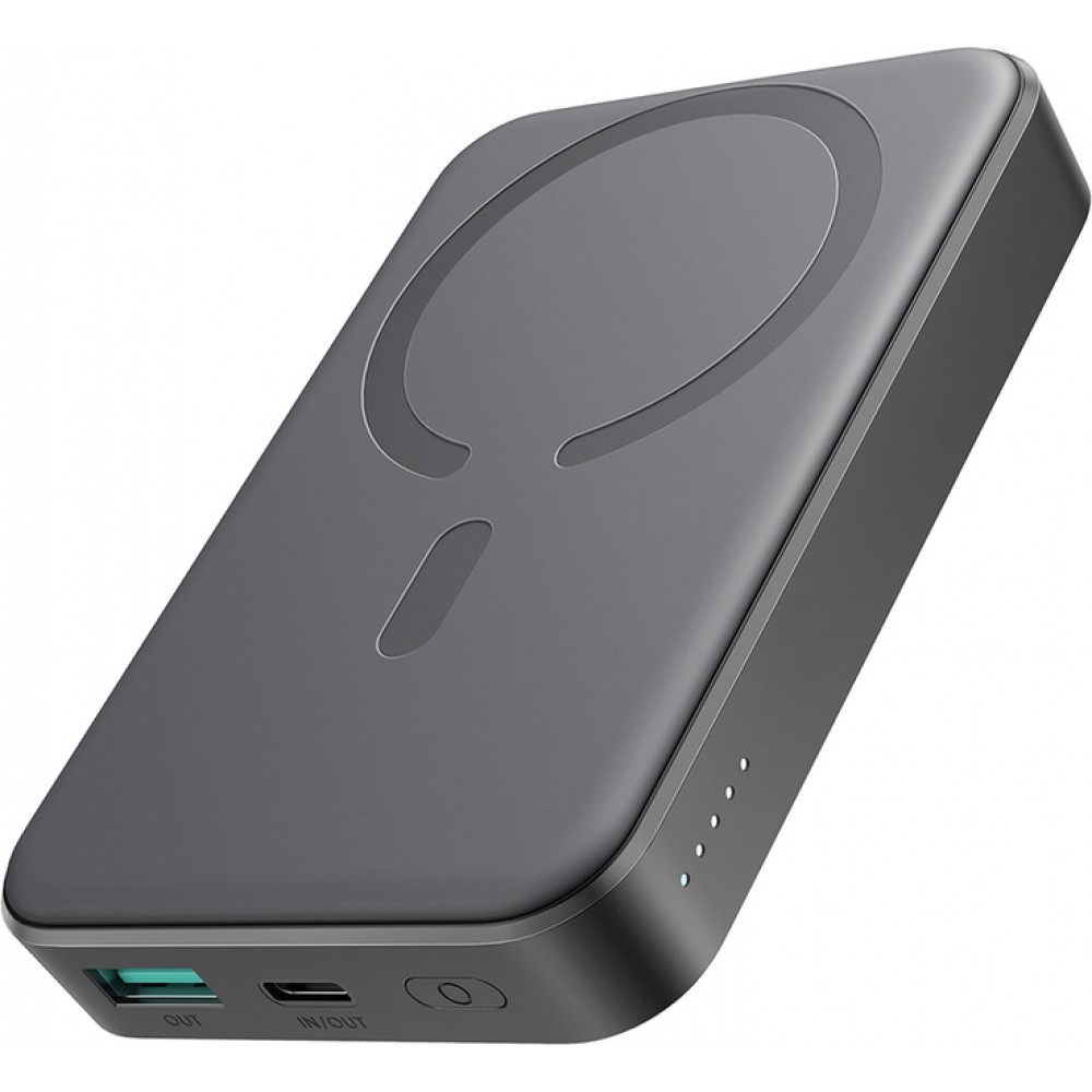 Powerbank Joyroom JR-W020 Mini 10000mAh USB-A / USB-C Induktiv 20W mit USB-C Kabel - Schwarz