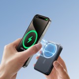 Powerbank Joyroom JR-W020 Mini 10000mAh USB-A / USB-C Induktiv 20W mit USB-C Kabel - Schwarz
