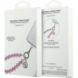 Guess Universeller Smartphone Kettenarmband mit Tropfenperlen - Rosa