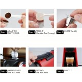 Capsule en acier inoxydable r&eacute;utilisable pour caf&eacute; compatible avec machine Nespresso - Argent