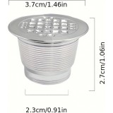 Capsule en acier inoxydable r&eacute;utilisable pour caf&eacute; compatible avec machine Nespresso - Argent