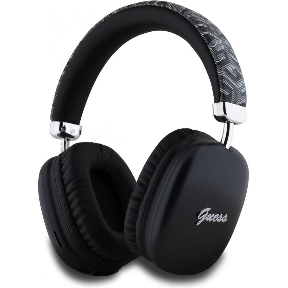 Casque sans fil Over-Ear Guess G Cube Script Logo audio haute qualit&eacute; (USB-C) - Noir