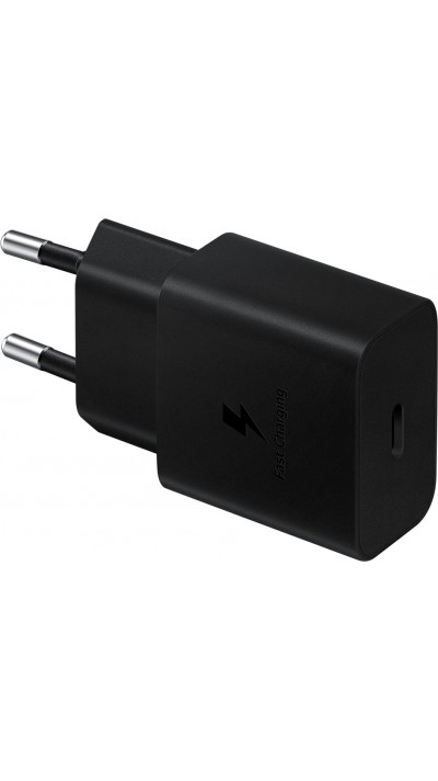 Samsung EP-T1510NBEGEU USB-C 15W PD AFC Schnelllade-Adapter Wandladegerät - Schwarz