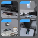 Dudao A28C 45W GaN Wandladegerät mit rutschfestem USB-C-Kabel - Weiss